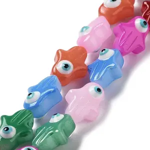 Opaque Color Glass Beads Strands