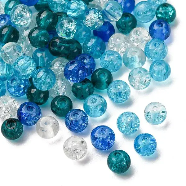 Baking Painted Crackle Glass Beads