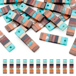 Translucent Resin & Walnut Wood Pendants