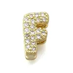 Brass Micro Pave Cubic Zirconia Letter Multi-Strand Links