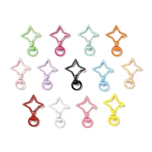 Spray Painted Alloy Swivel Clasps
