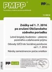 PMPP 11/2016 (Zrážky od 1. 7. 2016 po zrušení Občianskeho súdneho poriadku)