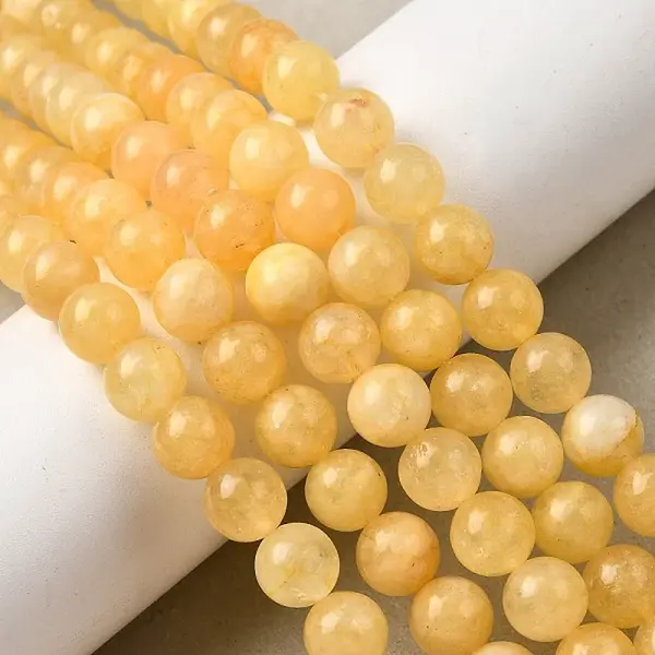 Natural Dyed White Jade Beads Strands