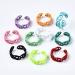 Spray Painted Brass Cuff Rings