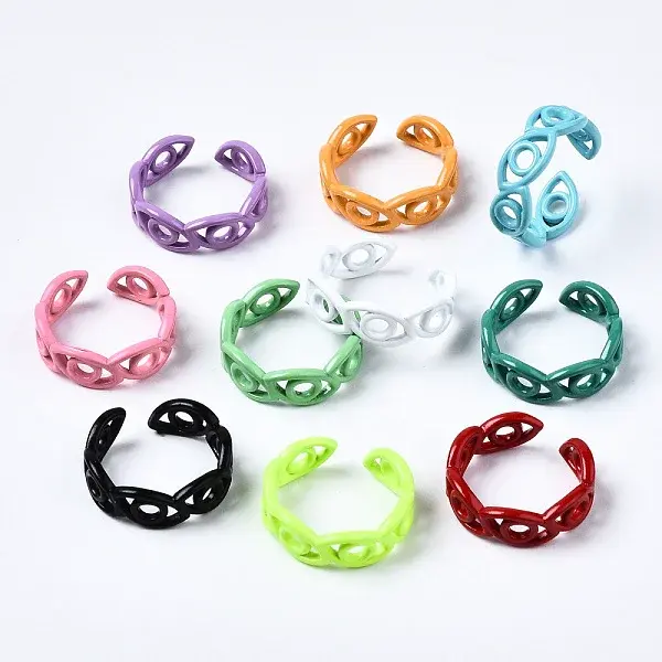 Spray Painted Brass Cuff Rings