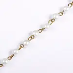 Handmade Round Glass Pearl Beads Chains for Necklaces Bracelets Making