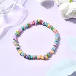 Dyed Natural Freshwater Shell Beads Stretch Bracelets for Men Women