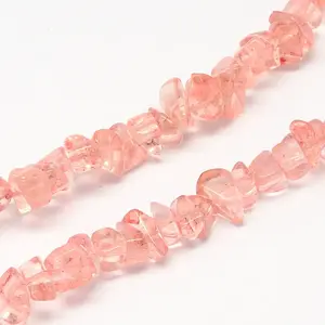 Cherry Quartz Glass Beads Strands