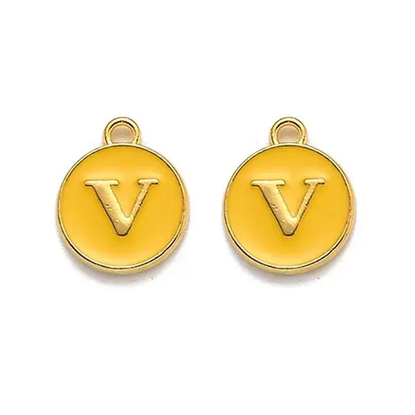 Golden Plated Alloy Enamel Charms