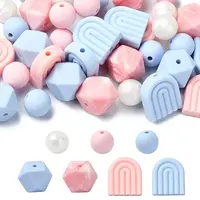 35Pcs 7 Styles Food Grade Eco-Friendly Silicone Beads