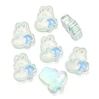 UV Plating Rainbow Iridescent Acrylic Enamel Beads