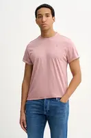 Bavlněné tričko G-Star Lash pánské, růžová barva, D16396-B353-8147