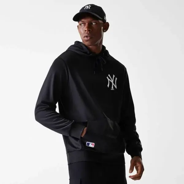 New Era NEW YORK YANKEES MLB ESSENTIALS HOODIE Pánská mikina, černá, velikost