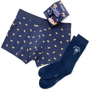 CELIO XMIBOPASTA Boxerky a ponožky v darčekovom balení, tmavo modrá, veľkosť