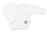 Baby Nellys Rostoucí oversize pletený svetřík, bílé, 68/74