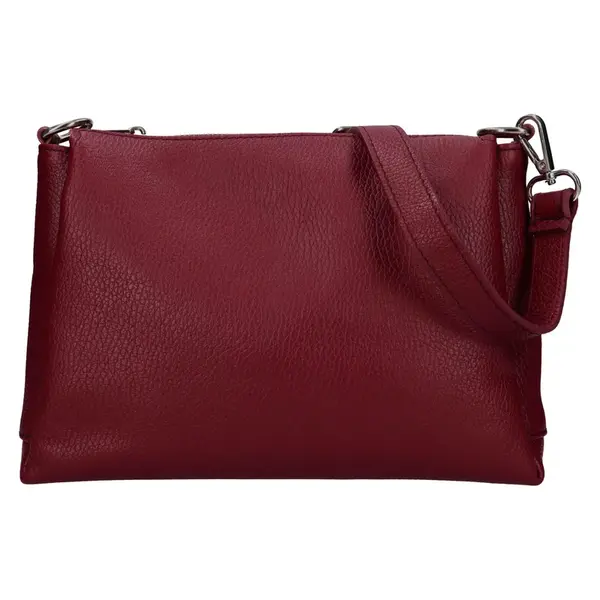 Dámská kožená crossbody kabelka Italia Tamara - vínová