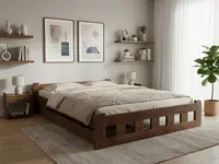 Posteľ Naomi zvýšená 180 x 200 cm, dub Rošt: S lamelovým roštom, Matrac: Matrac DELUXE 10 cm