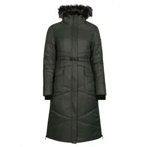 ALPINE PRO OMUNA Dámský zateplený kabát, khaki, velikost