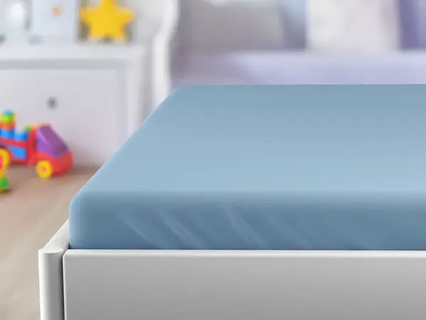 Jersey plachta do detskej postieľky svetlomodrá 70x140 cm