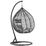 Černé závěsné křeslo KOKON se stojanem