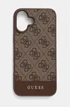 Puzdro na mobil Guess iPhone 16 Plus 6.7 hnedá farba, GUHCP16MG4GLBR
