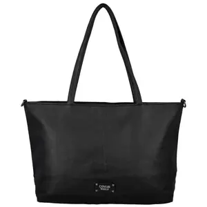 Trendy dámská koženková kabelka na rameno Coveri Longi, černá