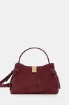 Semišová kabelka Yuzefi GYOZA MINI vínová barva, UZCO-HB-MGZ-S024
