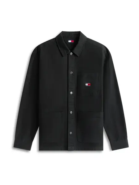 Tommy Jeans Prechodná bunda 'ESSENTIAL'  čierna