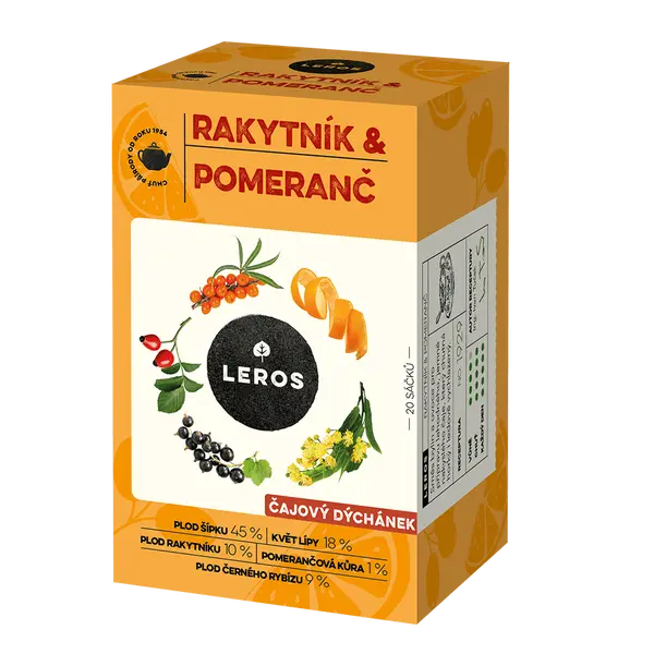 Leros Čajový dýchánek Rakytník&pomeranč 20x2 g