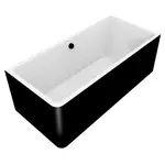 Polysan MARLENE obdĺžniková vaňa 175x75 cm akrylát pravá čierno/biela 72034MCRB