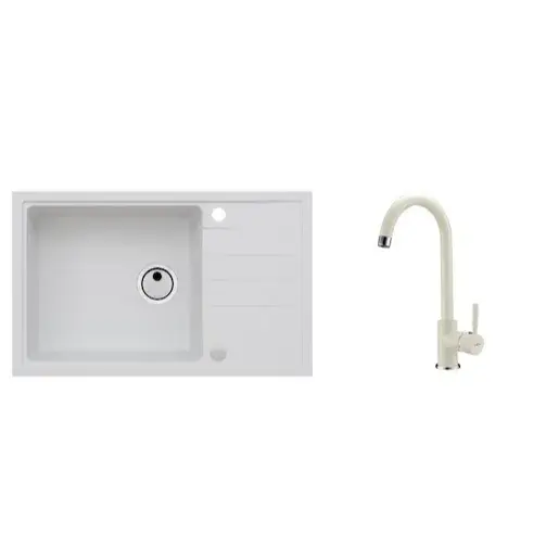 Set drezu a batérie Alveus Intermezzo 130 + bat. AM 120 biela SETA022