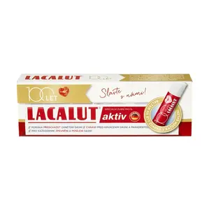 LACALUT Aktiv zubní pasta 75ml+balzám na rty 100 let edice
