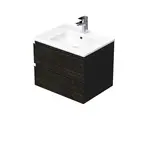 Kúpeľňová skrinka s umývadlom SAT Cube Way 60x47,5x46 cm hnedá mat CUBE3D602ZHMOD
