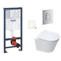 Závesný wc set do ľahkých stien / predstenová montáž SAT Infinitio SIKOGRSIN10A