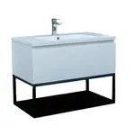 Kúpeľňová skrinka s umývadlom SAT B-Way biela lesk BWAY80WU