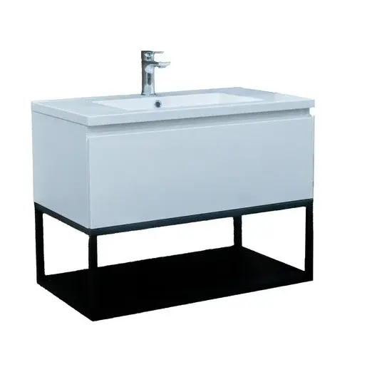 Kúpeľňová skrinka s umývadlom SAT B-Way biela lesk BWAY80WU