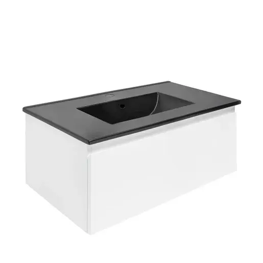 Kúpeľňová skrinka s umývadlom SAT B-WAY 79x30x45 cm biely lesk BWAY80WU4B