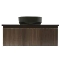 Kúpeľňová skrinka s krytom SAT Evolution 98x30x44,8 cm matný orech SATEVO100NAD