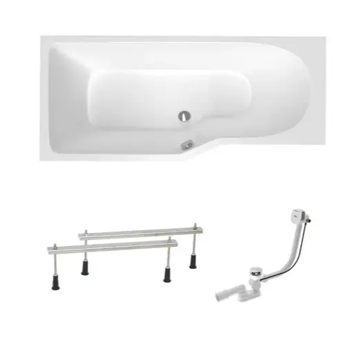 Asymetrická vaňa Laguna Beáta Plus 160x80 cm akrylát ľavá SIKOBE1600LAPN