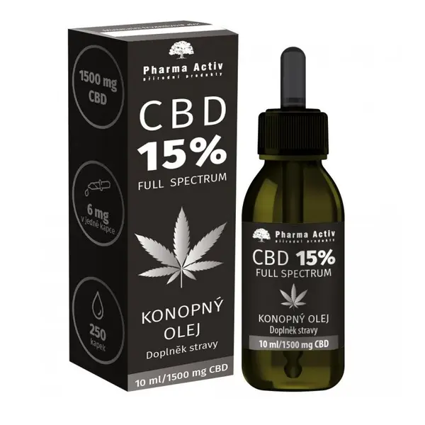 Pharma Activ Konopný olej CBD 15% 1500 mg 10 ml