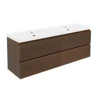 Kúpeľňová skrinka s umývadlom SAT B-Way 119x50x45 cm orech mat BWAY2120NUTU4