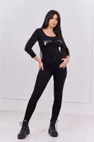 Kesi Telová blúzka s potlačou pištolí čierna