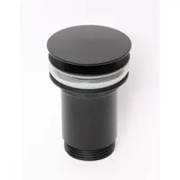 Výpust umývadlová prietoková Alca 5/4 "celokovová, veľká zátka, čierna A396Black