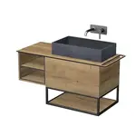 Kúpeľňová skrinka pod umývadlo Naturel Oxo 110x50 cm dub halifax OXO110P701ZKDP