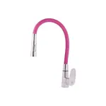 RAV SLEZÁK Amur drezová batéria so silikónovým ramienkom ružová / chróm am719.5/12r AM719.512R