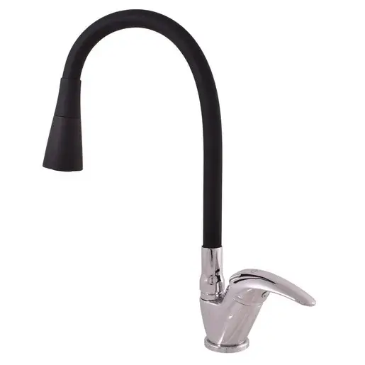 RAV SLEZÁK Sázava drezová batéria so silikónovým ramienkom čierna / chróm sa506.0/13 SA506.013