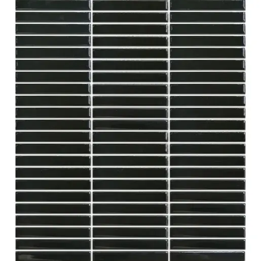 Keramická mozaika Premium Mosaic Kit Kat black 28x31 cm mat MOSKK3BKM