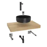 Hansgrohe Dolce kúpeľňová zostava siko s doskou pod umývadlo 80x8x50 cm dub halifax KSETDO10