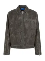 KARL LAGERFELD JEANS Prechodná bunda  čierna melírovaná