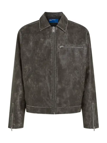 KARL LAGERFELD JEANS Prechodná bunda  čierna melírovaná